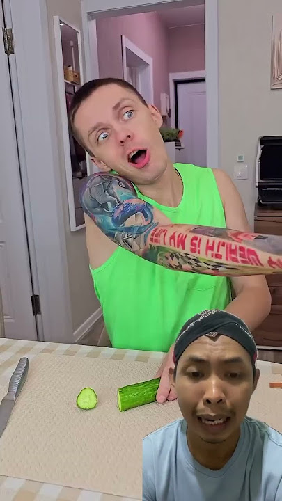 It's hard to slice a cucumber.