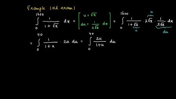 M 14 05: example substitution rule for definite integrals
