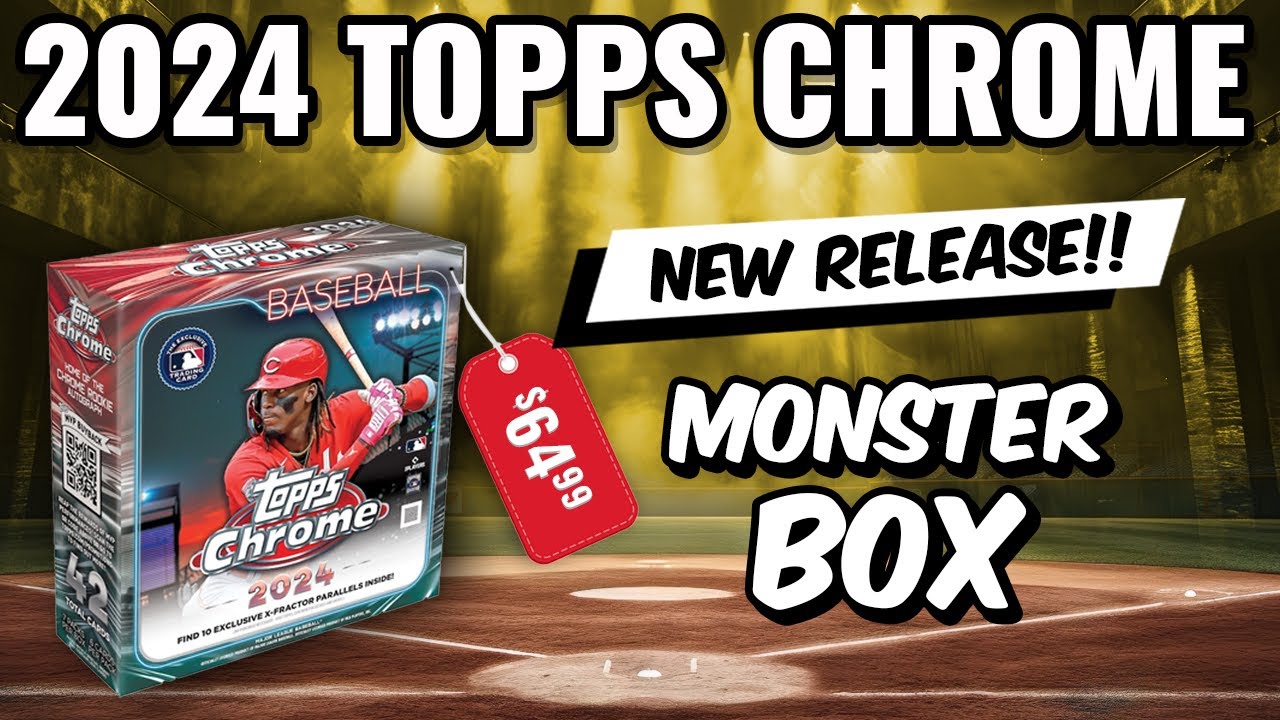 🚨NEW RELEASE🚨BIG ROOKIE RAYWAVE!! 2024 TOPPS CHROME MONSTER BOX