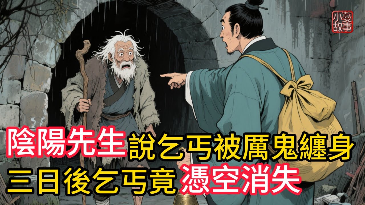 陰陽先生一眼看穿乞丐被厲鬼纏身，乞丐怒駡！不料三日後竟憑空消失，先生開壇做法破“鬼語”！十年善恩得善報，人雖窮 ，心卻富！#民間故事 #故事頻道 #睡前故事 #感人故事 #懸疑故事 #講故事 #說書