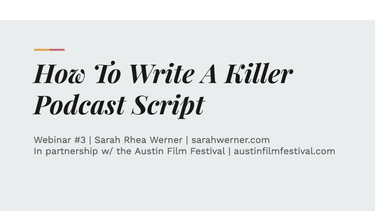 How To Write A Killer Podcast Script - YouTube