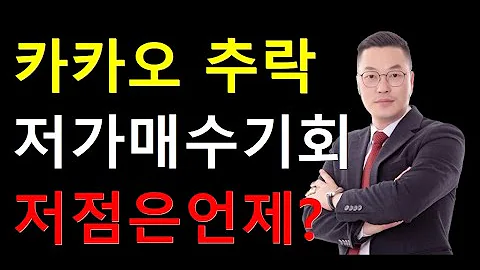 추락하는 주식 카카오 저가 매수 기회 언제 올까