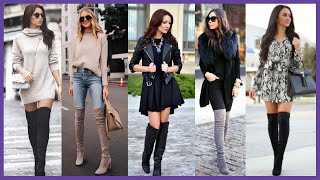 IDEAS PARA COMBINAR TUS BOTAS LARGAS | LOOKS O ATUENDOS CON BOTAS LARGAS |  NatyGloss - YouTube
