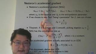 ODE of Nesterov's accelerated gradient