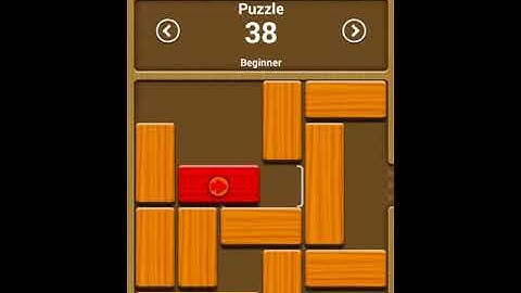 Unblock me Relax mode Puzzle 38 - Walkthrough