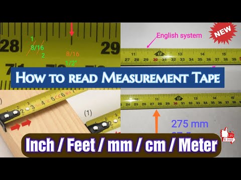 How to read Measurement Tape / Inch / Feet / mm / cm / Meter 