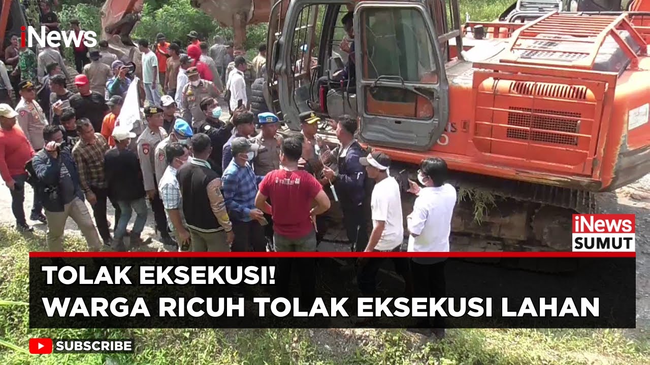Eksekusi Lahan 78 Hektare Ricuh, Warga Padang Halaban Hadang Alat Berat | iNews Sumut
