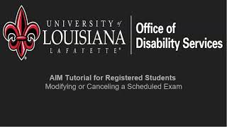 Exam modification or cancelation