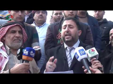 وقفة احتجاجية أمام مسجد الجامعة الأردنية نصرة للاقصى ودعما لانتفاضة القدس