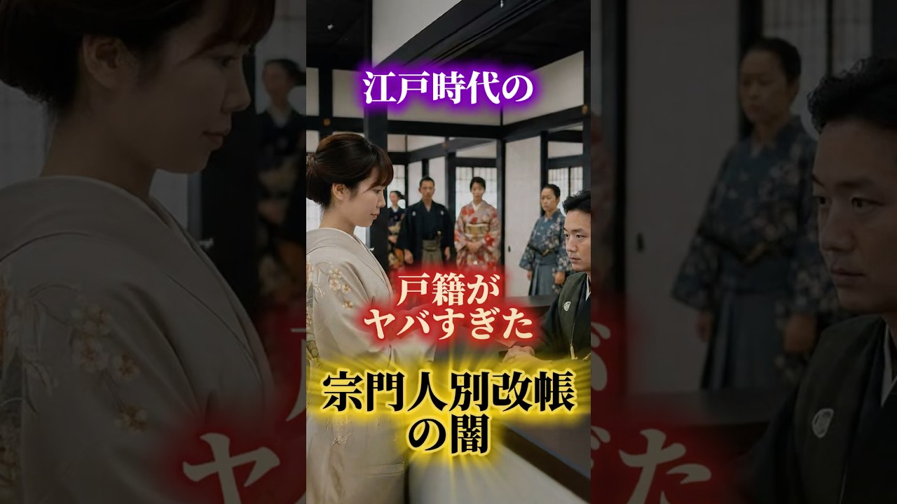 📜 江戸時代の戸籍がヤバすぎた｜宗門人別改帳の闇 #歴史 #プチ知識 #衝撃の事実