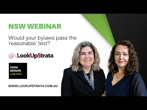 NSW: Would your bylaws pass the 'reasonable' test? | LookUpStrata