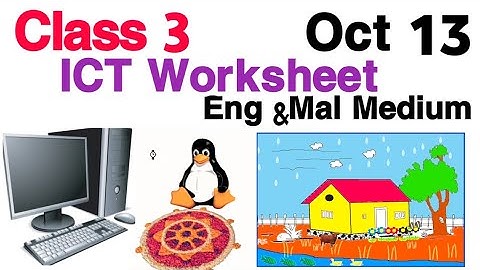 Class 3 ICT Worksheet/STD 03 Information and Communication Technology Class 01/First Bell 2.0 STD 03