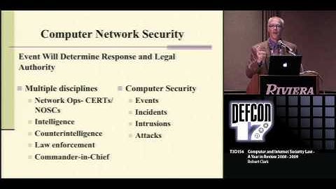 DEFCON 17: Computer and Internet Security Law - A Year in Review 2008 - 2009