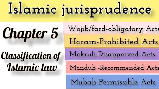 Classification of islamic law/chapter 5 of islamic jurisprudence