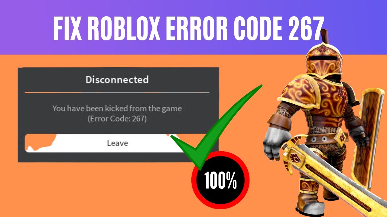 Fix Roblox Error Code 267  Kicked By Server [100% Working Fix