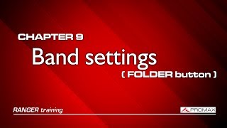 RANGER analyzers tutorial: [9] Band settings (folder button)