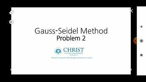 Gauss-Seidel Method-Problem 2 | Module 3 | PSA | KTU