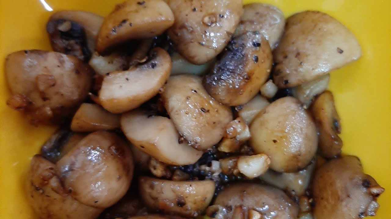 Garlic Mushrooms fry Making in Telugu!! Quick starter Recipe in Telugu!! Garlic Mushroom pepper