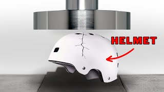 Is a $50 Bike Helmet Worth It? (Hydraulic Press Test)