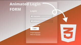 [TUTO]Animated login form with HTML and CSS only