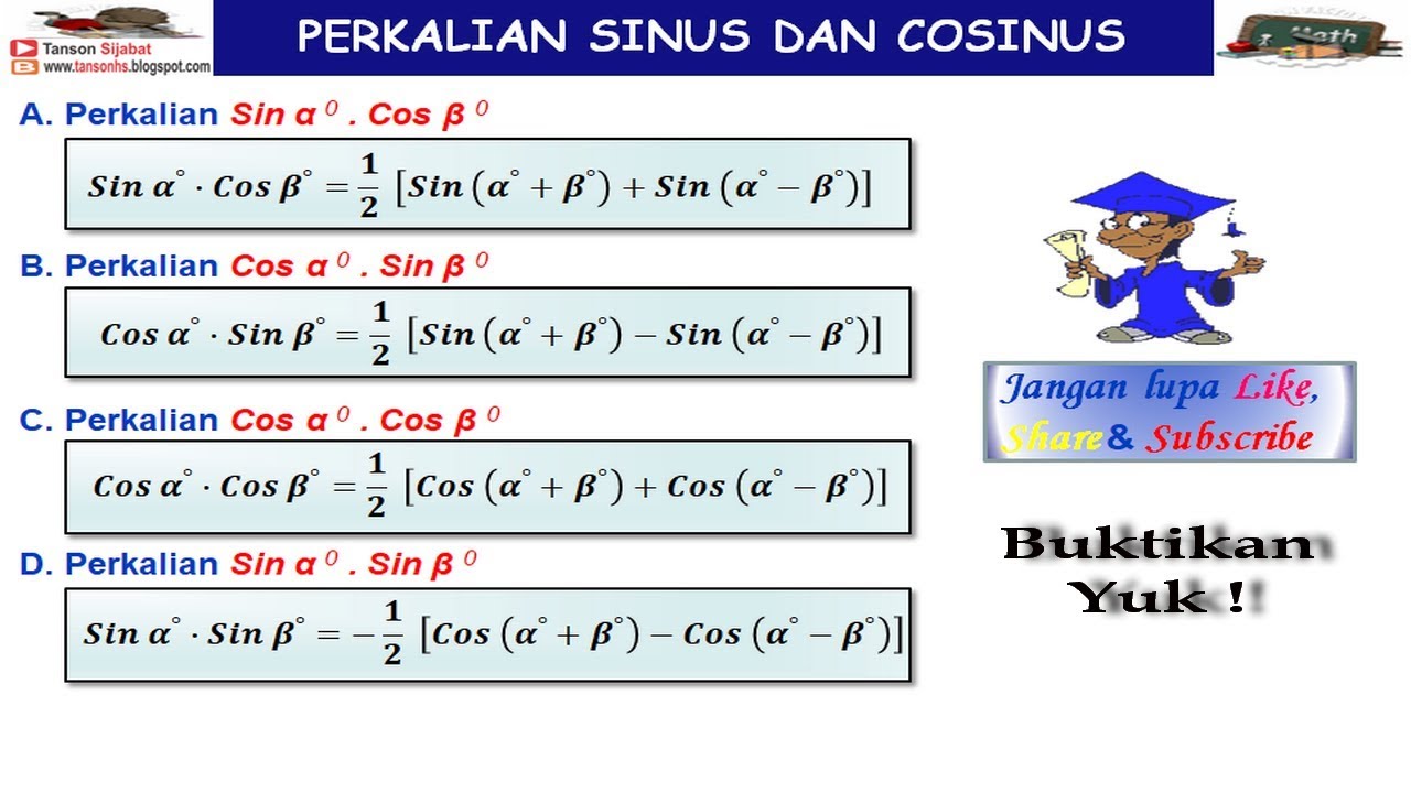 Contoh Soal Rumus Perkalian Sinus Dan Cosinus Lembar Edu