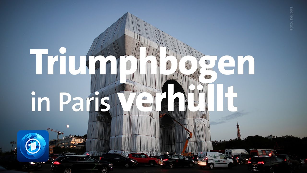 Christo-Kunstwerk: Arc de Triomphe in Paris verhüllt