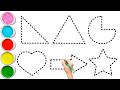 Learn 2D Shapes | Shapes Drawing | Coloring &amp; Tracing | Rhymes Collection | Fun Learning | Preschool