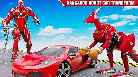 Kangaroo Robot Car Transform Robot Shooting Game | Gameplay