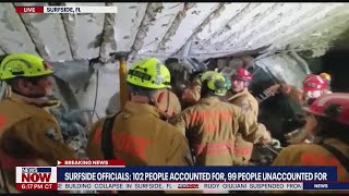 Florida building collapse: New video of rescue crews propping up building from basement