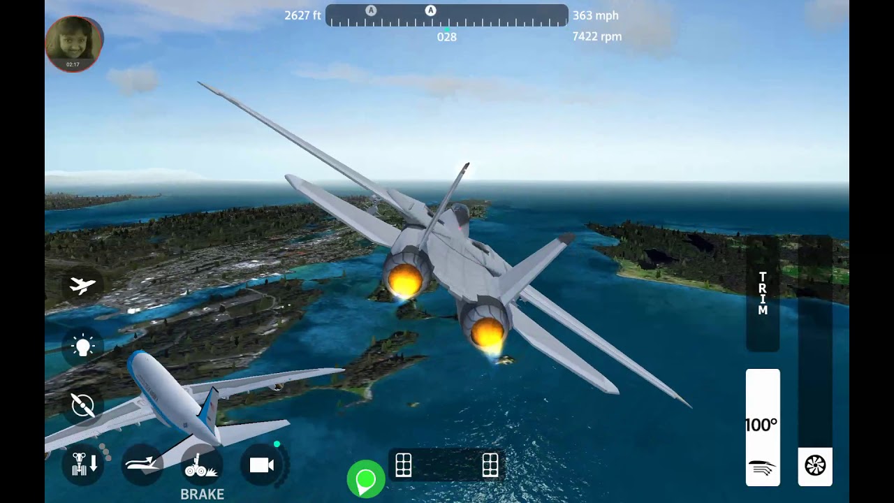 escort-air-force-one-flywings-2018-flight-simulator-airplane-l-aero-plane-game-youtube