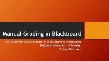 How to Attempt Manual Grading in Blackboard