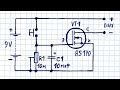 Простая схема автоматического выключения нагрузки через определенное время на полевом транзисторе