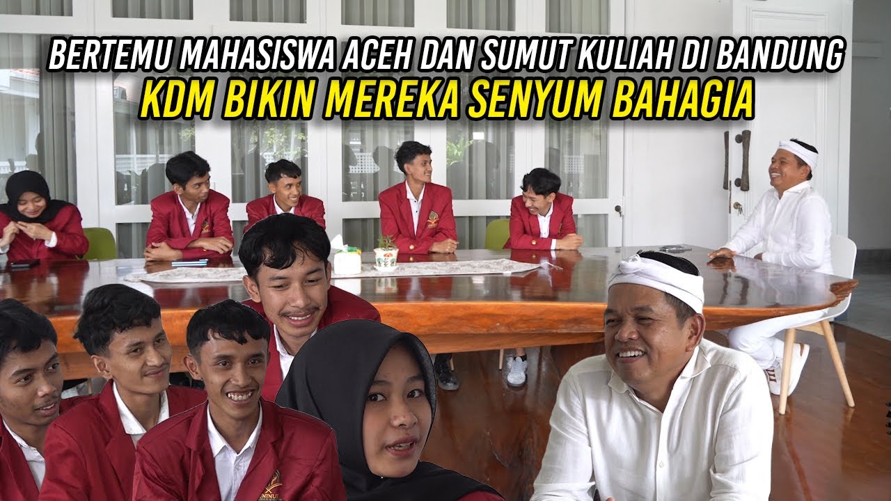 BERTEMU MAHASISWA ACEH DAN SUMUT KULIAH DI BANDUNG | KDM BIKIN MEREKA SENYUM BAHAGIA