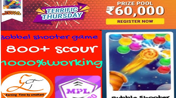 Mpl pro || bobbel shooter trick ||💯 % working 800+