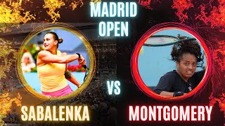 Aryna Sabalenka vs Robin Montgomery · Madrid Open Round of 32 · LIVE TENNIS WATCHALONG