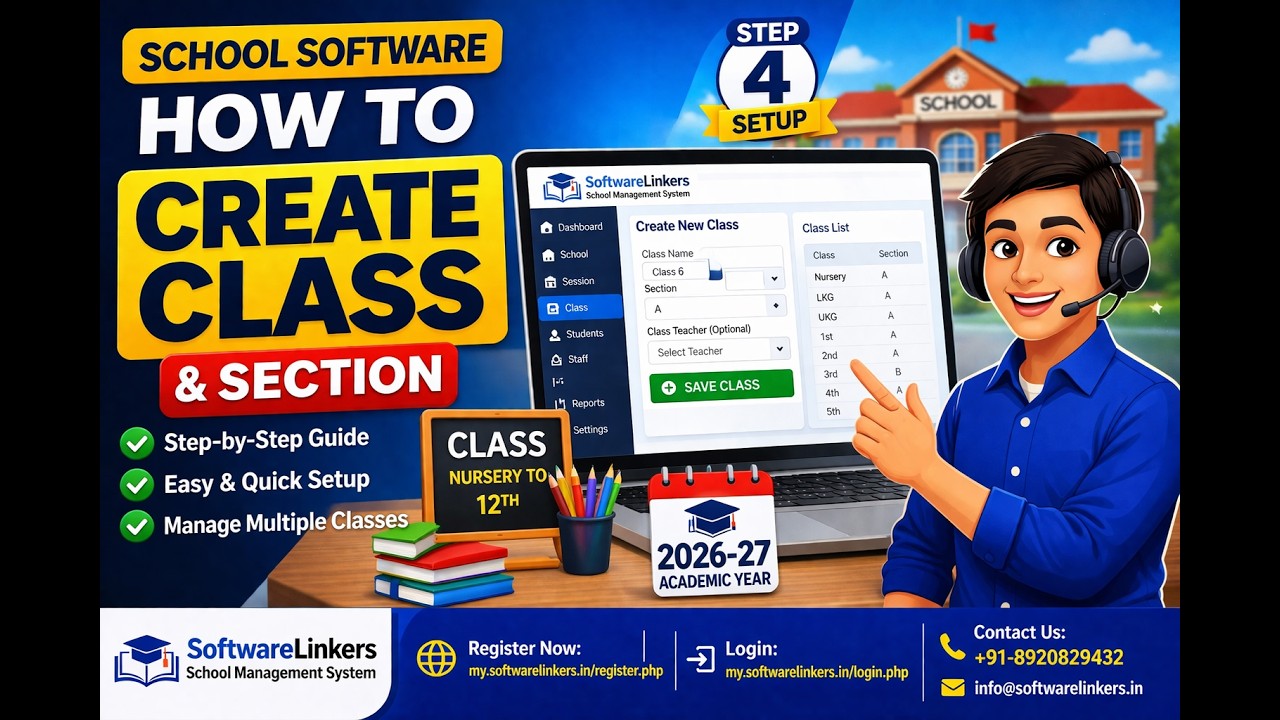04 How to Create Class in School Software | Step-by-Step Guide - YouTube