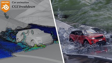 Blender Simple 3D car animation with fluid simulation CGI breakdown