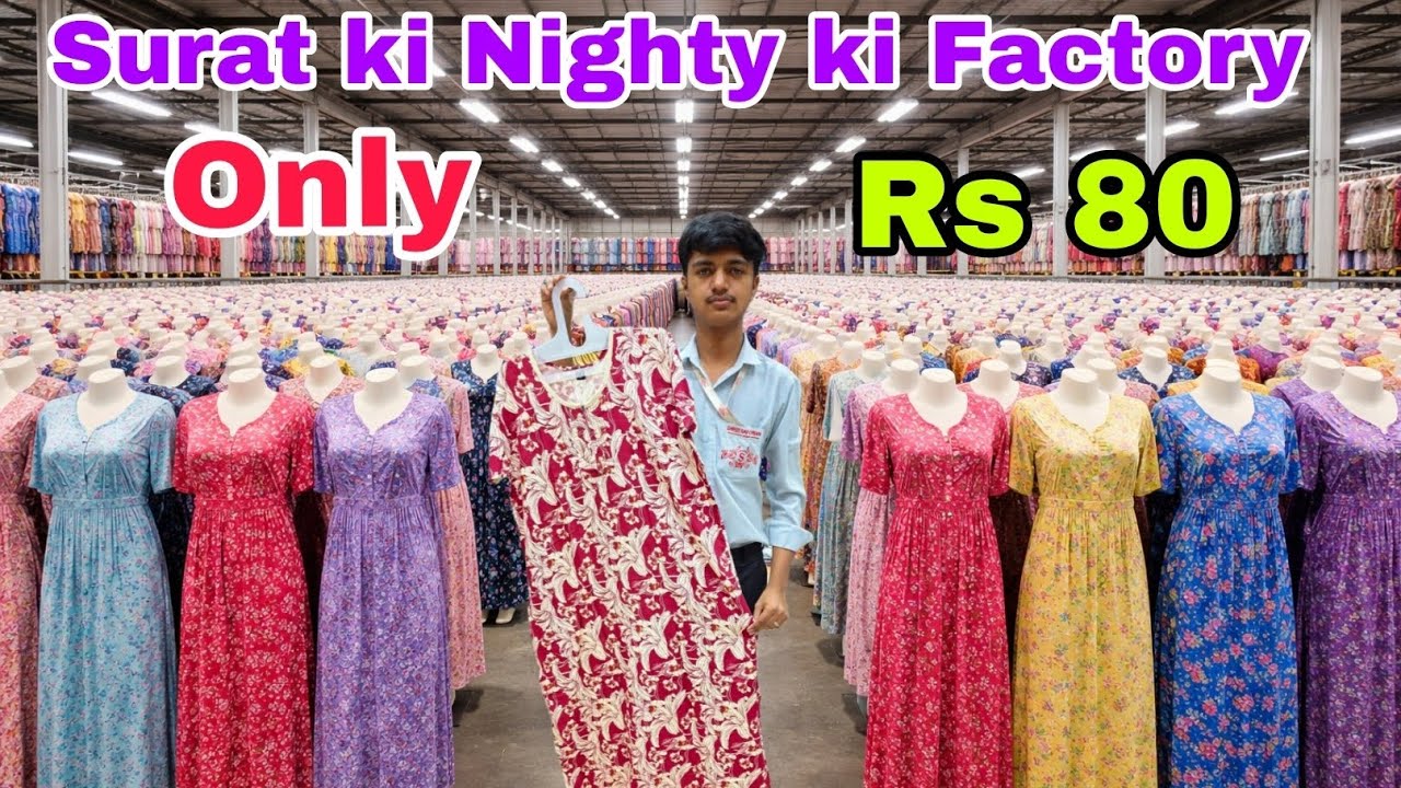 Surat ki Nighty ki Factory Nighty Only Rs 80 Rupees 