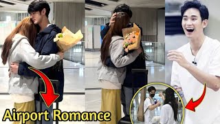 Kim Soo Hyun Shocking Reaction when Kim ji won HUG and Kiss Him at the airport for the first time