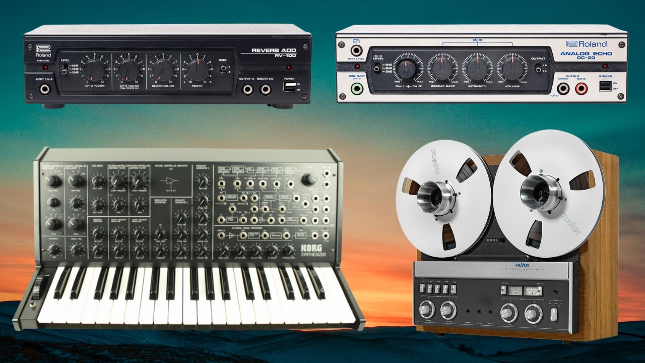 Korg MS-20 Through Roland RV-100 & DC-20 貴重 Roland DC-20 
