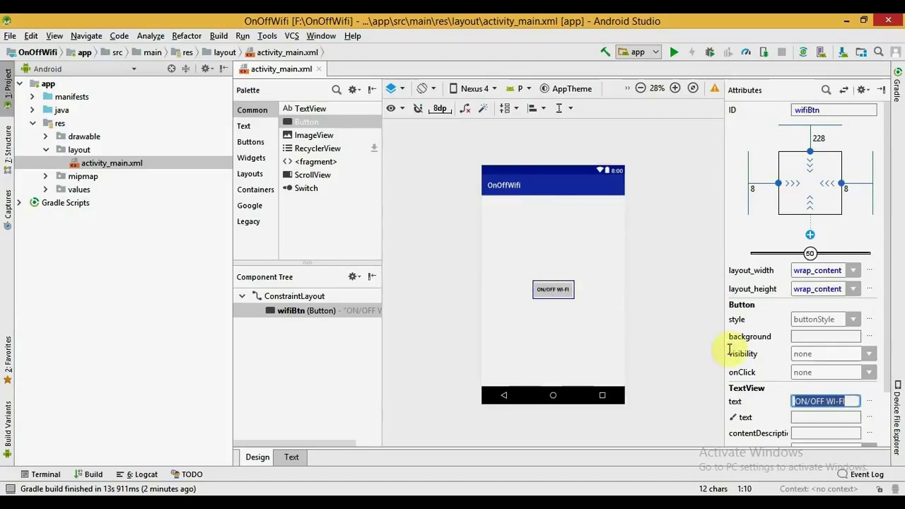 How to on/off wifi programmatically Android studio tutorial - YouTube