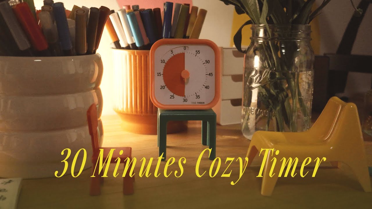 30 MIN Cozy Evening Relaxation Timer 🌙 Gentle Rain Sounds | Nighttime ...