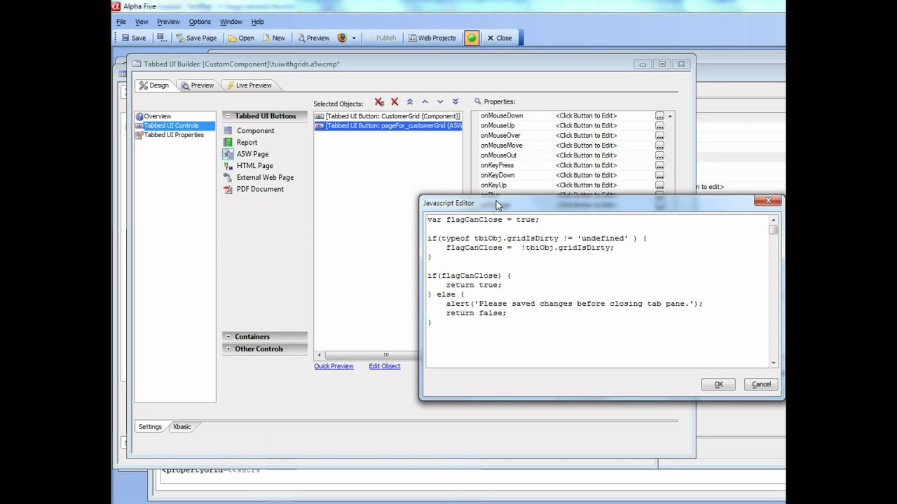 V11 Tabbed UI - Warning Before Closing a Tab Pane - Custom Coding Part ...