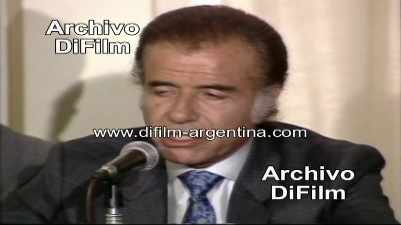 Carlos Menem entrega los Ferrocarriles a Ferroexpreso Pampeano - DiFilm (1991)