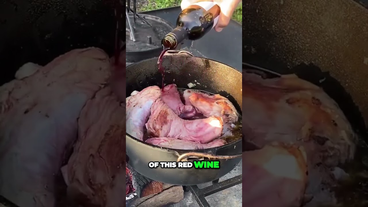 Camp oven lamb shanks #campoven #campovencooking #campcook