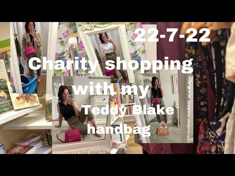 Preowned | charity | thrift shopping with my Teddy Blake pink Ava handbag & handbag sale ? ????