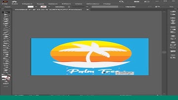 How to create a Palm Tree logo in Illustrator #shorts
