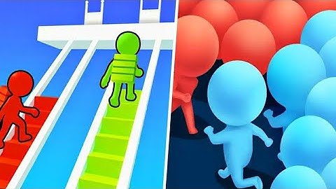 Bridge Race Vs Count Masters - All level Mobile Gameplay Walkthrough Android iOS