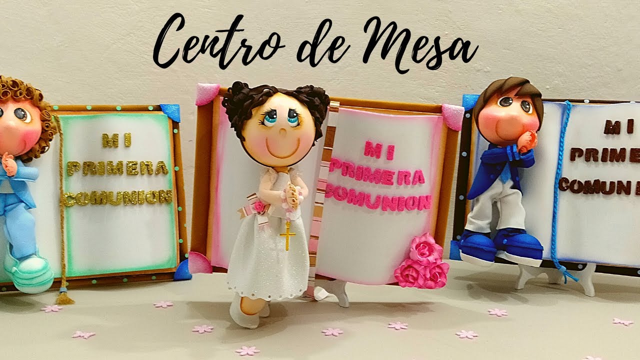 DIY FOFUCHA Primera Comunión  Centro de mesa/ DIY first communion with recycled cardboard
