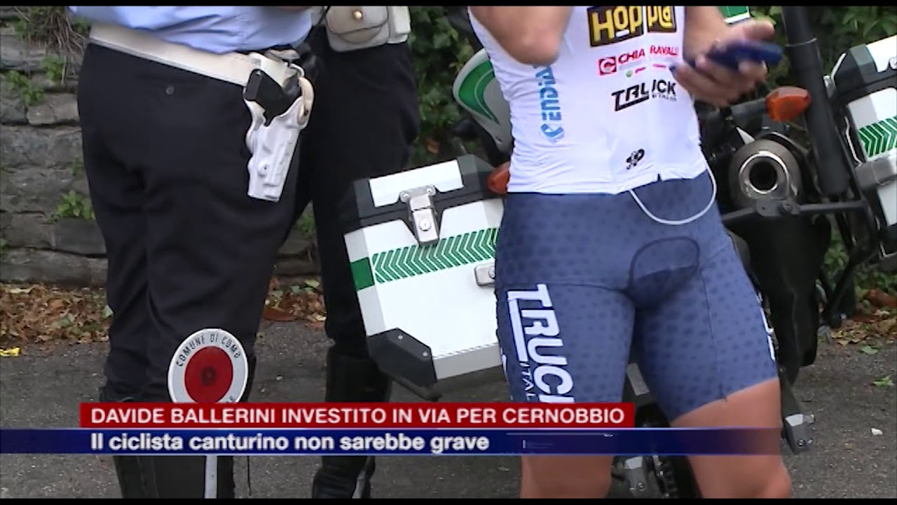 Etg - Il ciclista Davide Ballerini investito da un’auto mentre si allena